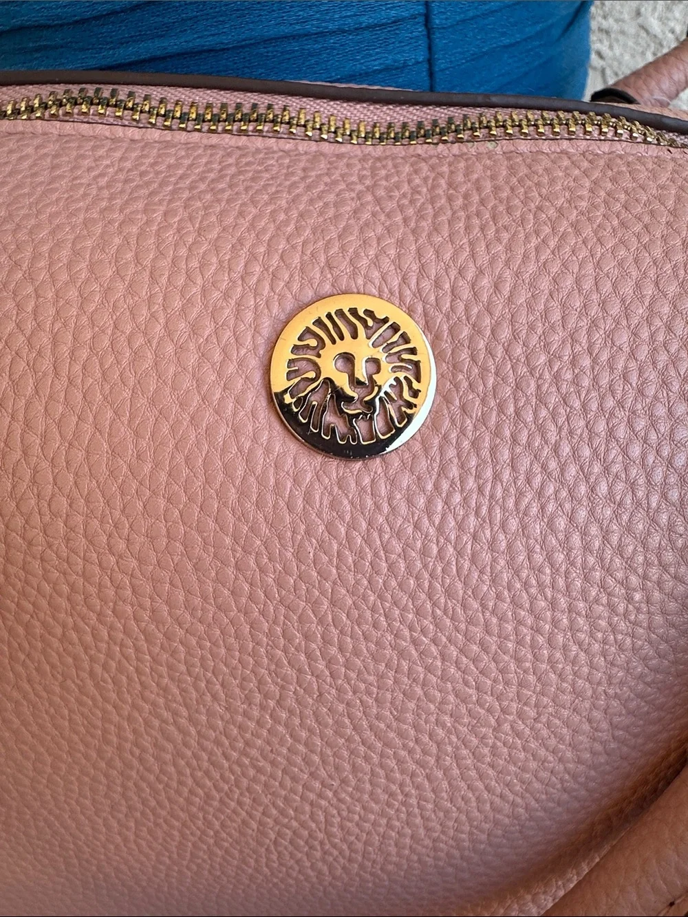 Ann Klein Blush Pink Vegan Leather Satchel/crossbody Bag